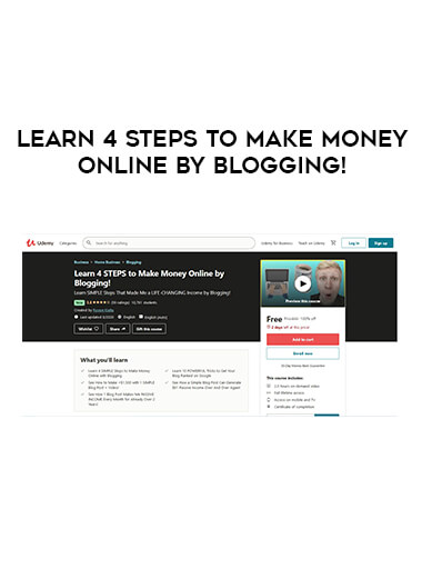 Learn 4 STEPS to Make Money Online by Blogging!