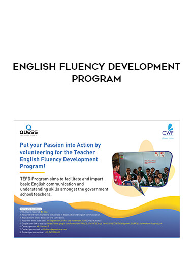 English Fluency Development Program courses available download now.